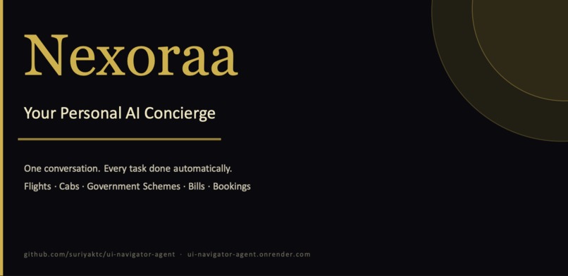nexoraa - next genaration exploration or ui-navigator-agent – screenshot 1