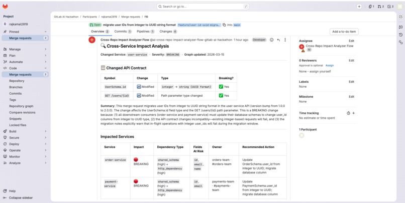 Cross-Service-Impact-Analyzer – screenshot 2