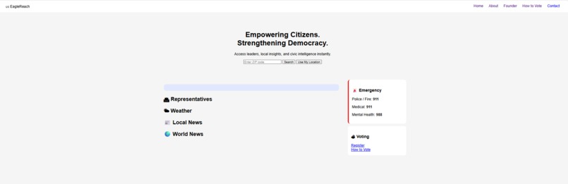 EagleReach – Civic Intelligence Platform – screenshot 1