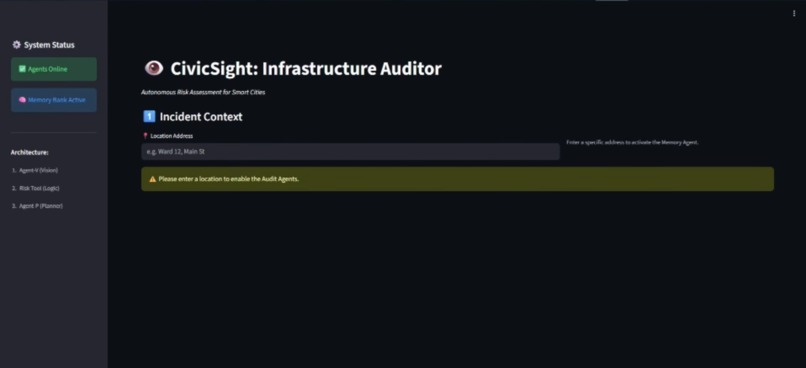 CivicSight: AI-Powered Infrastructure Auditor – screenshot 1