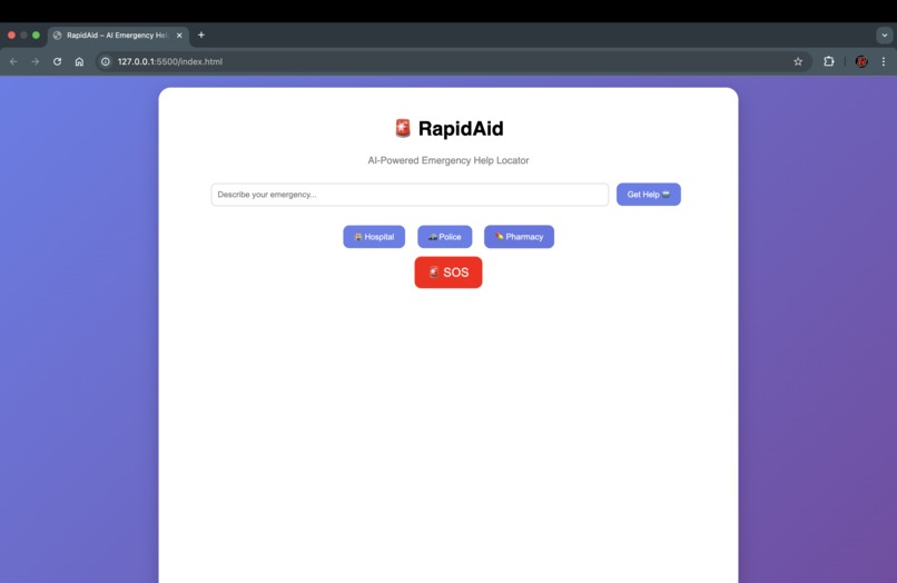 AI-Powered Emergency Help Locator – screenshot 1