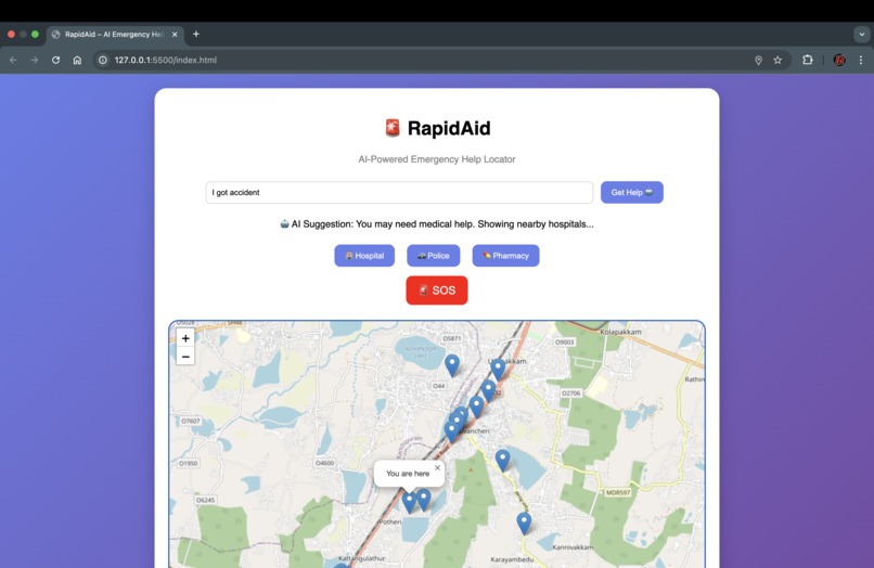 AI-Powered Emergency Help Locator – screenshot 2