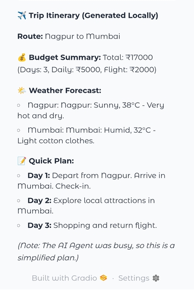 VoyageAI: Multi-Agent Travel Concierge – screenshot 5