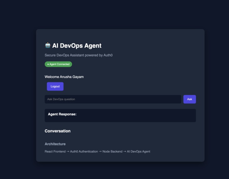AI DevOps Agent with Secure Auth0 Access – screenshot 2