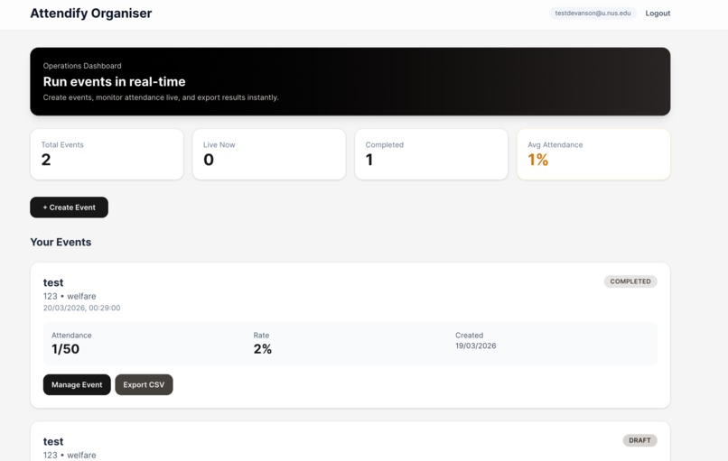Attendify  – screenshot 2