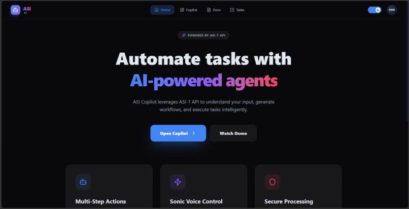 ASI Copilot – Autonomous AI Agent – screenshot 1