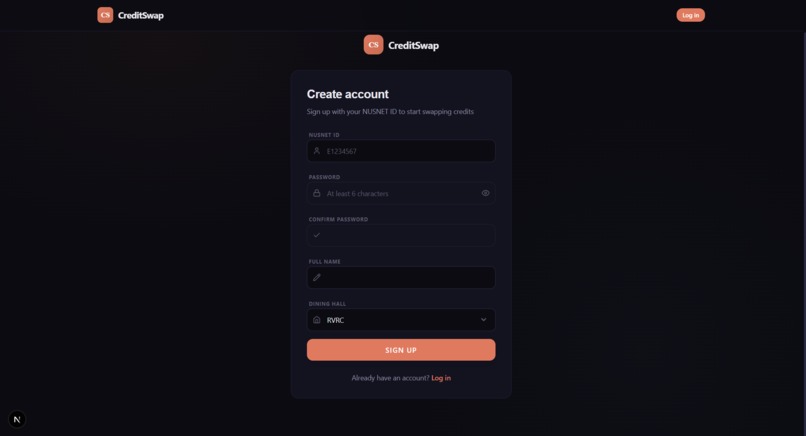 CreditSwap – screenshot 1