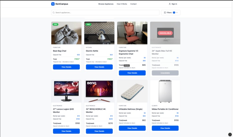 RentCampus (RC) – screenshot 2