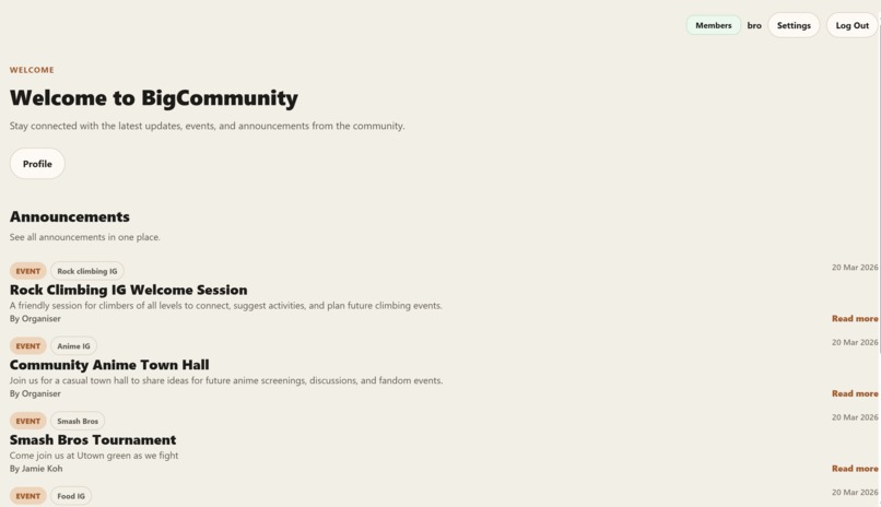 BigCommunity – screenshot 1