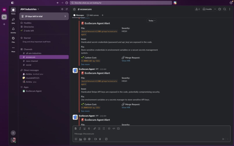 EcoSecure-Agent – screenshot 1