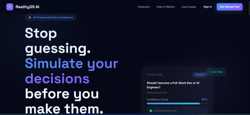RealityOS AI – screenshot 1