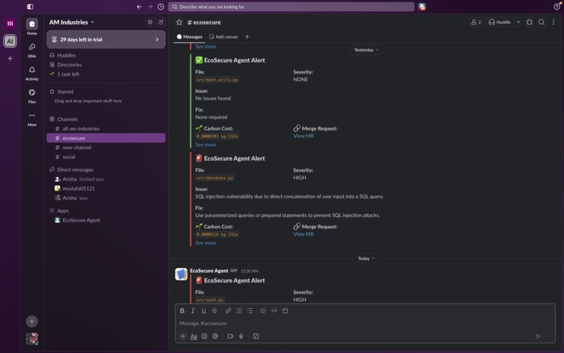 EcoSecure-Agent – screenshot 3