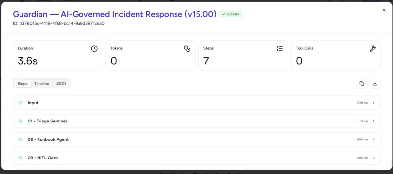 Guardian — AI-Governed Incident Response – screenshot 4