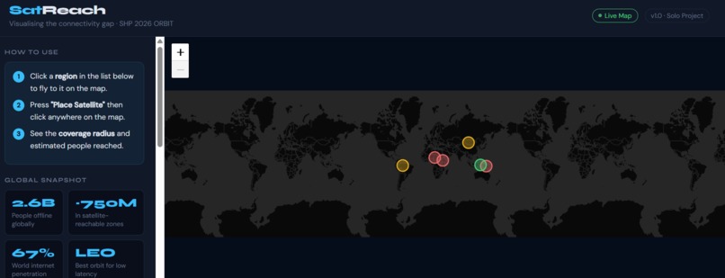 SatReach - Satellite Coverage Explorer – screenshot 1