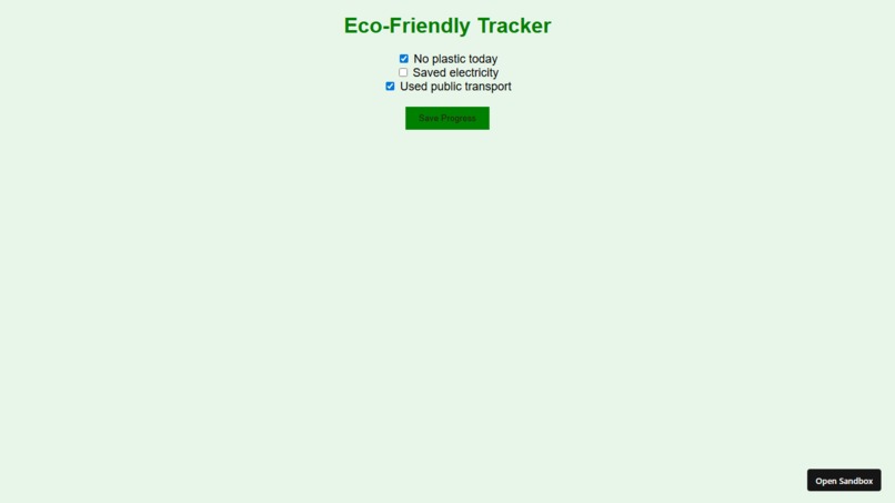Eco-Friendly Tracker – screenshot 1
