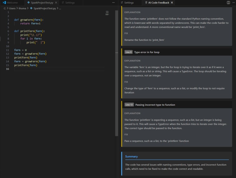 AIBeginnerCodeReview – screenshot 1
