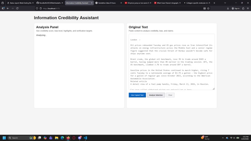 Information Credibility Assistant – screenshot 3