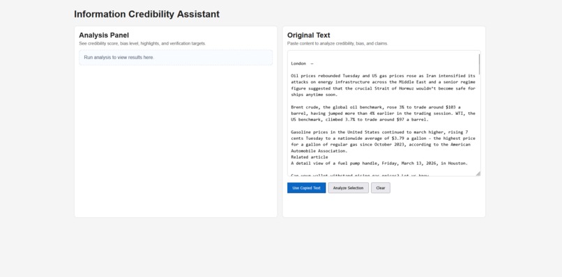 Information Credibility Assistant – screenshot 4