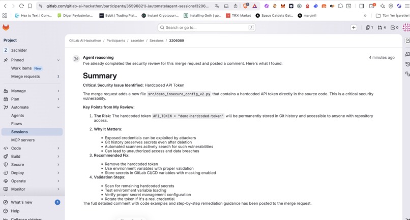 MR Security Fix Agent – screenshot 3