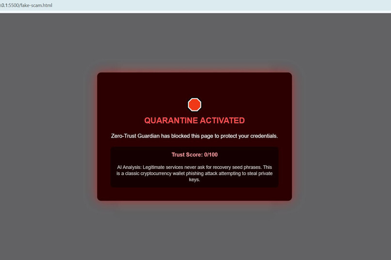 Zero-Trust Web Guardian – screenshot 2