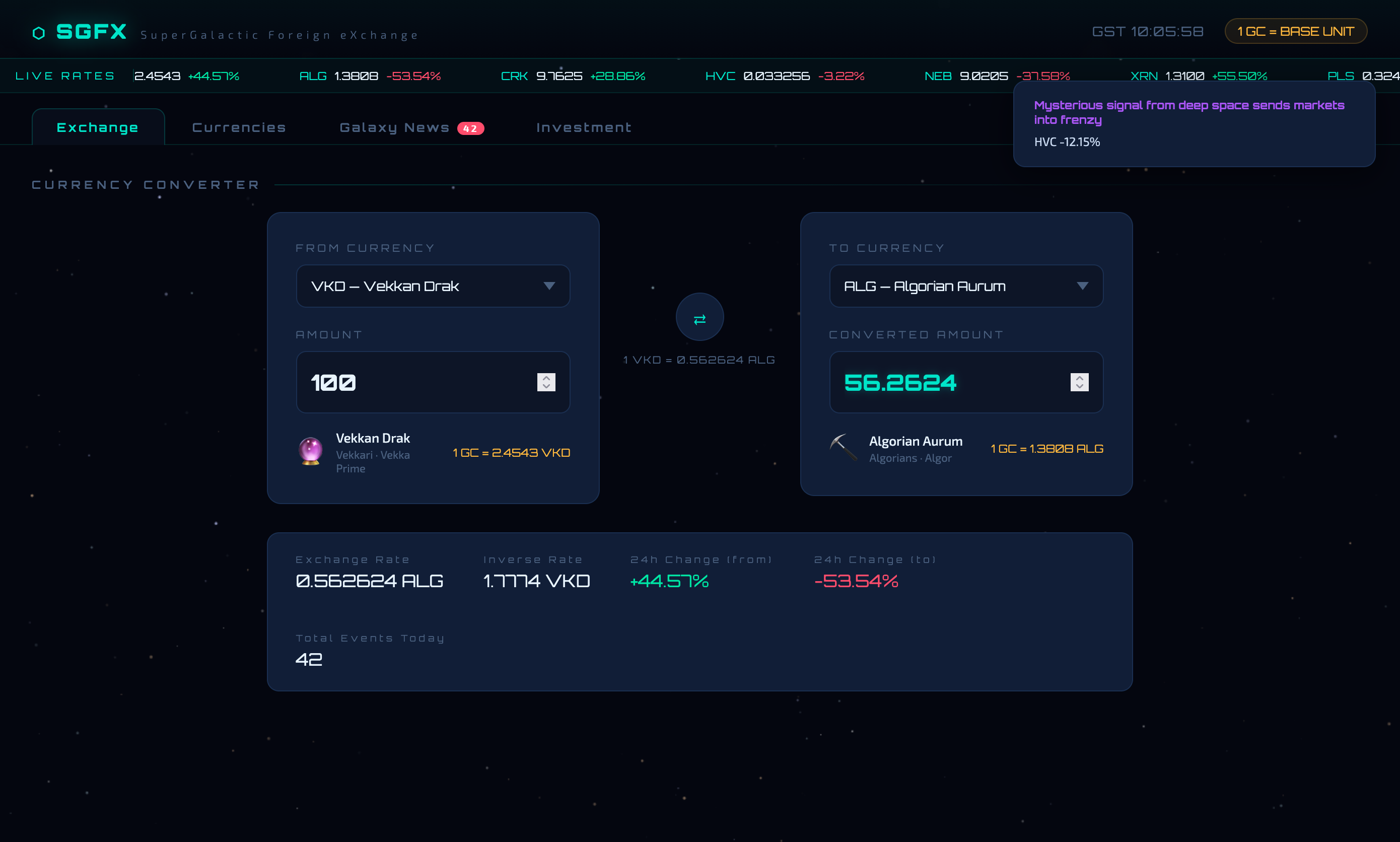 SuperGalactic Foreign Exchange | Devpost