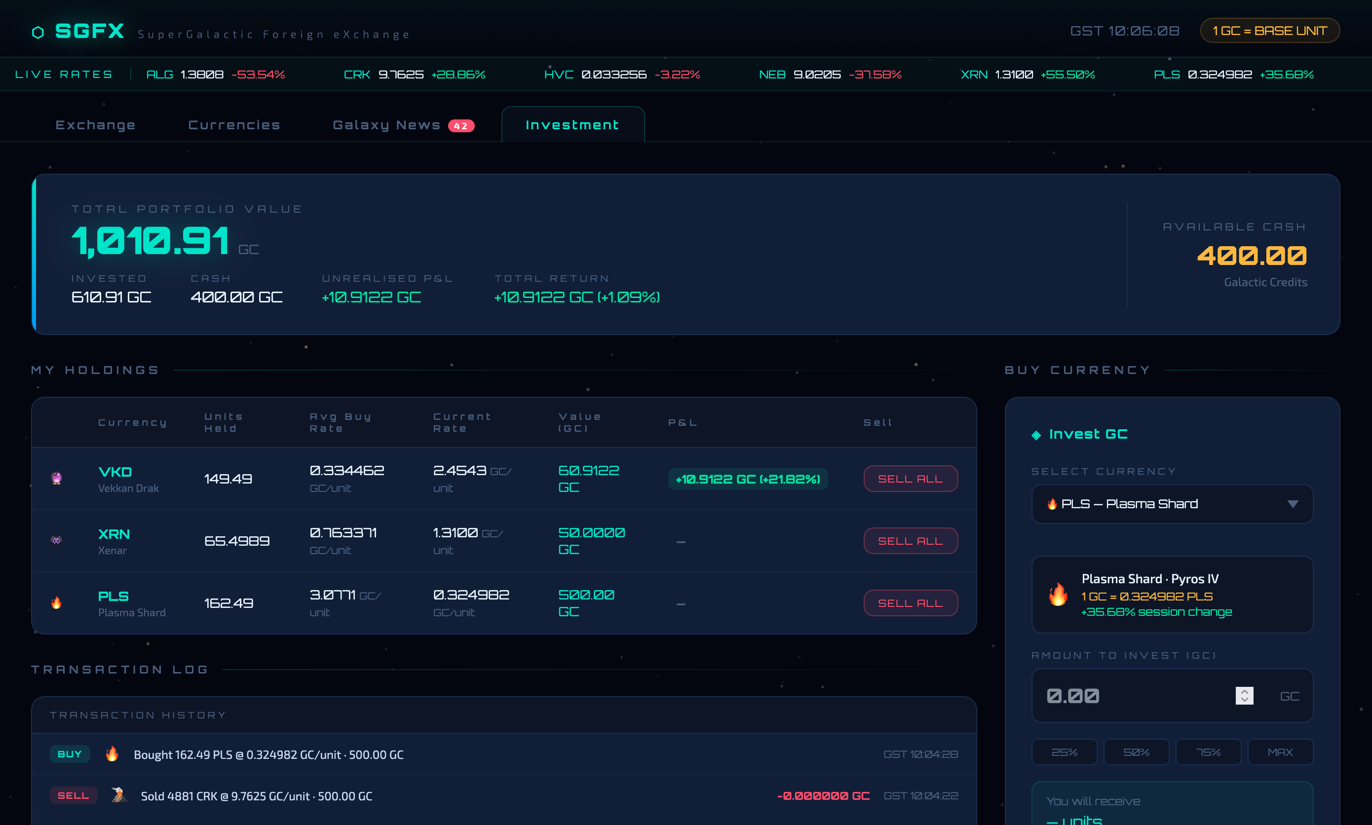 SuperGalactic Foreign Exchange | Devpost