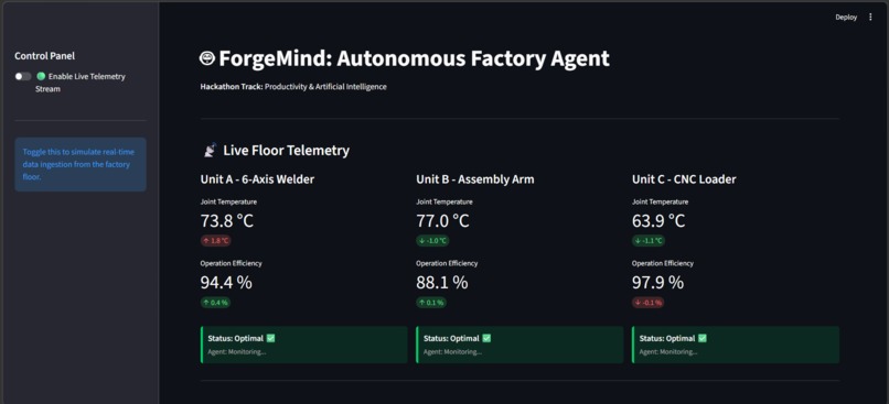ForgeMind: Autonomous Factory Agent – screenshot 1