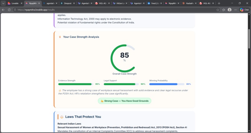 Nyay Mitra AI — Free AI Legal Rights Assistant  – screenshot 4