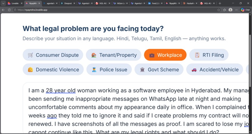 Nyay Mitra AI — Free AI Legal Rights Assistant  – screenshot 10