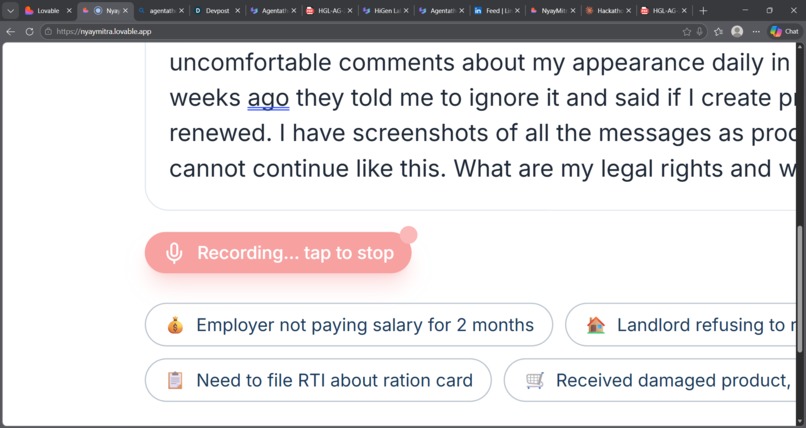 Nyay Mitra AI — Free AI Legal Rights Assistant  – screenshot 11