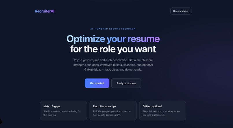 RecruiterAI – screenshot 1