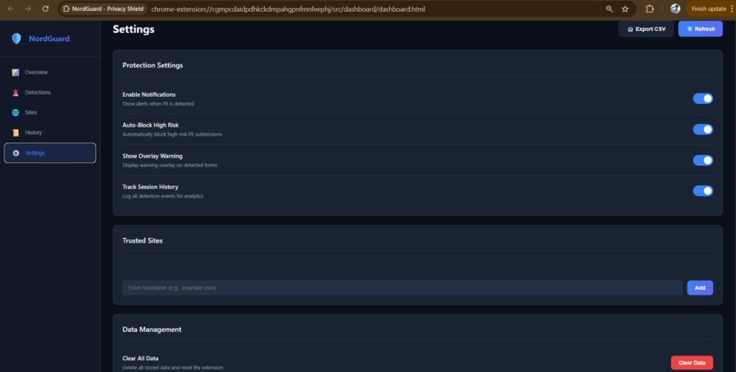 NordGuard — Real-Time AI Privacy Shield – screenshot 3