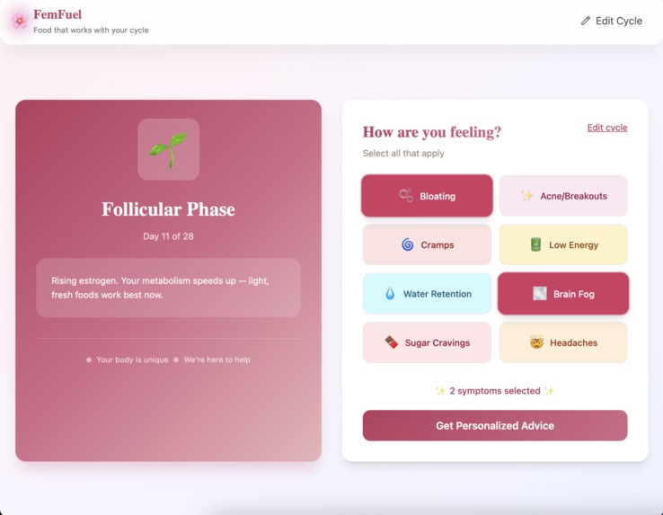 FemFuel – screenshot 5