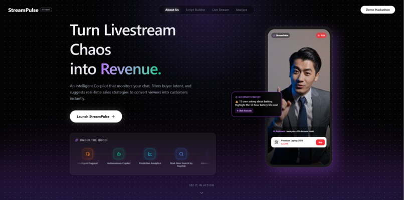 StreamPulse - AI-powered livestream – screenshot 1