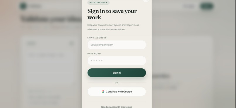 AI Startup Idea Validator & Research Agent – screenshot 1