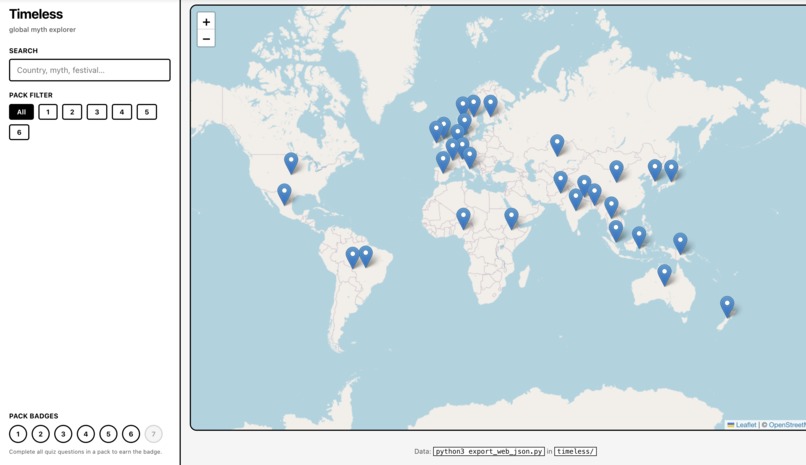 Timeless: A Global Myth Explorer – screenshot 1