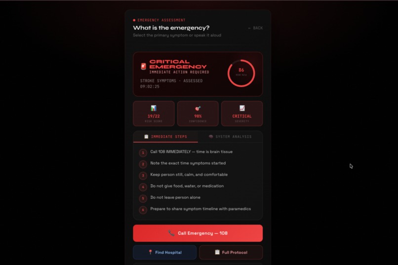 MedAssist – Real-Time Emergency Decision Intelligence System – screenshot 1