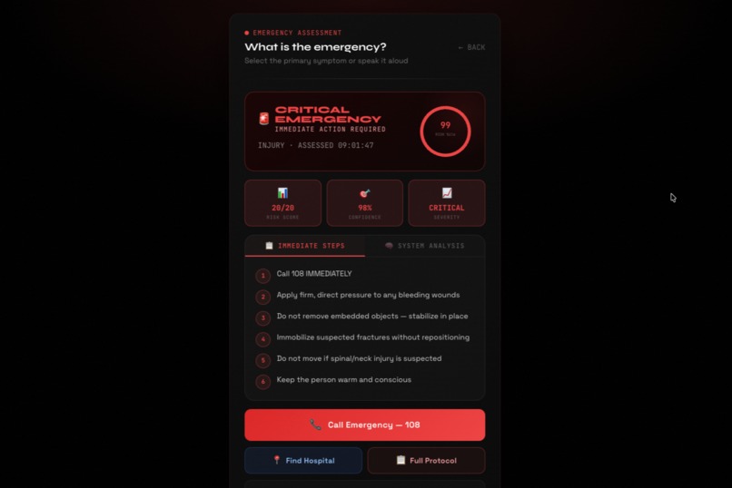 MedAssist – Real-Time Emergency Decision Intelligence System – screenshot 2