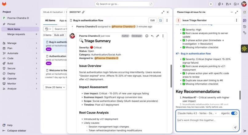 Issue Triage Narrator – screenshot 2