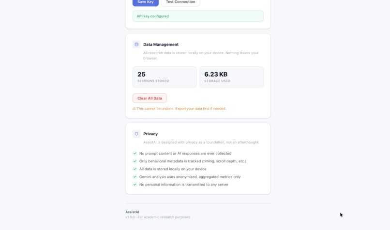  AssistAI - Measure Your Cognitive Engagement With AI – screenshot 2