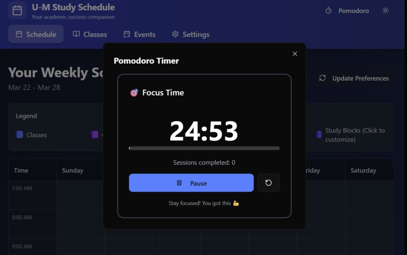 U-M Study Schedule: Your Academic Success Companion – screenshot 6