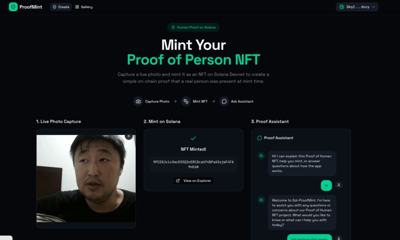 Human Verification Sol-ProofMint – screenshot 3