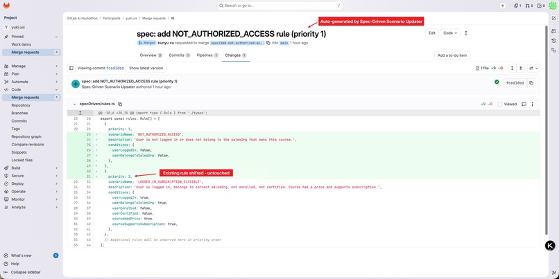Spec Driven Scenario Updater – screenshot 2