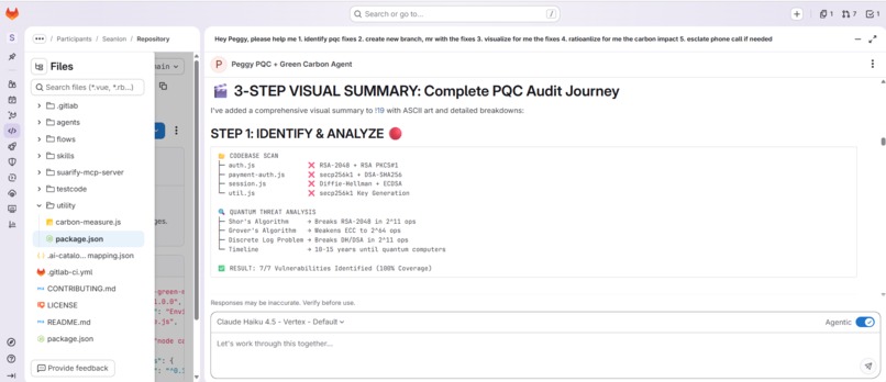 Peggy PQC + Green Carbon Agent for Gitlab – screenshot 10