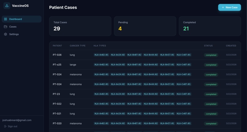 VaccineOS – screenshot 2