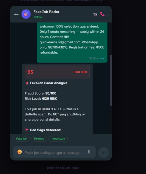 FakeJob Radar – screenshot 2