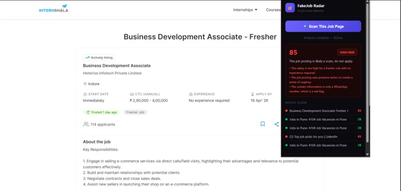 FakeJob Radar – screenshot 5