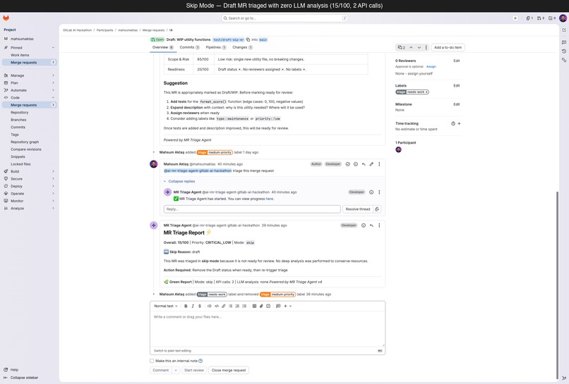 MR Triage Agent – screenshot 1
