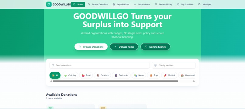 GoodWillGo NEXUS – screenshot 1