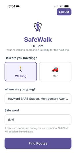 SafeWalk – screenshot 2